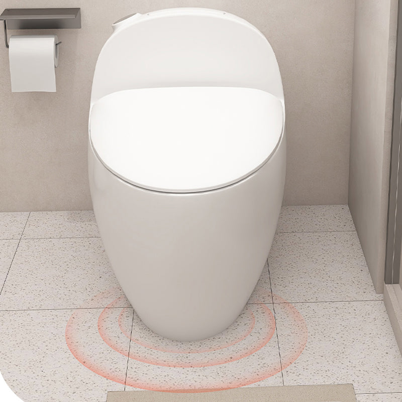 Contemporary Floor Mount Flush Toilet Siphon Jet Urine Toilet for Washroom White 14" Clearhalo 'Bathroom Remodel & Bathroom Fixtures' 'Home Improvement' 'home_improvement' 'home_improvement_toilets' 'Toilets & Bidets' 'Toilets' 7001958