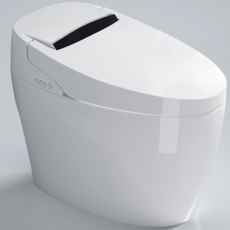 Contemporary White Ceramic Flush Toilet Slow Close Seat Included Urine Toilet for Washroom Manual Flip (Standard) Clearhalo 'Bathroom Remodel & Bathroom Fixtures' 'Home Improvement' 'home_improvement' 'home_improvement_toilets' 'Toilets & Bidets' 'Toilets' 7001969