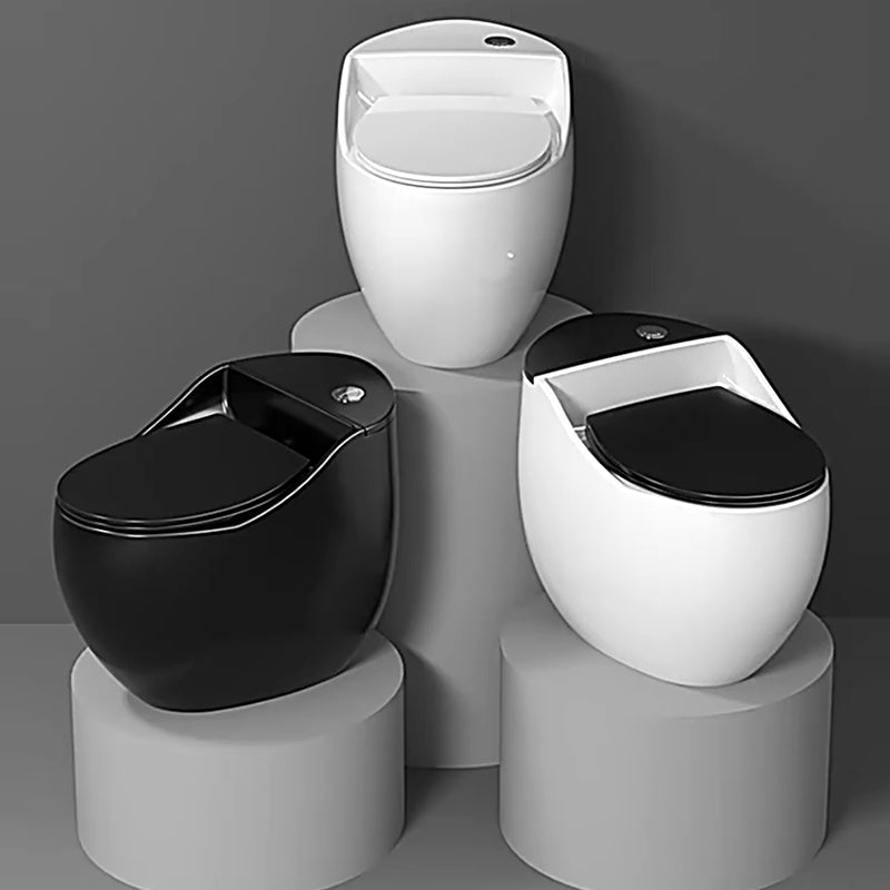 Modern Ceramic Flush Toilet Floor Mount Urine Toilet with Slow Close Seat for Washroom Clearhalo 'Bathroom Remodel & Bathroom Fixtures' 'Home Improvement' 'home_improvement' 'home_improvement_toilets' 'Toilets & Bidets' 'Toilets' 7001995