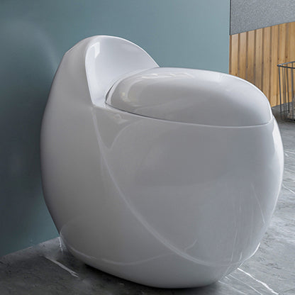 Contemporary Floor Mounted Flush Toilet Seat Included Toilet Bowl for Washroom White 15" Clearhalo 'Bathroom Remodel & Bathroom Fixtures' 'Home Improvement' 'home_improvement' 'home_improvement_toilets' 'Toilets & Bidets' 'Toilets' 7002010