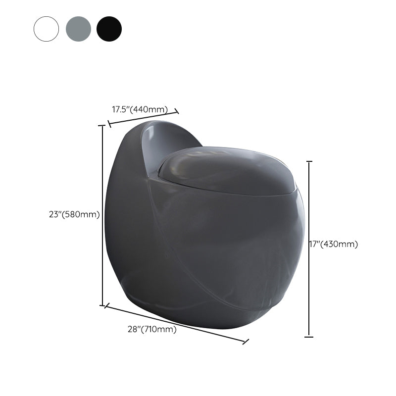 Contemporary Floor Mounted Flush Toilet Seat Included Toilet Bowl for Washroom Clearhalo 'Bathroom Remodel & Bathroom Fixtures' 'Home Improvement' 'home_improvement' 'home_improvement_toilets' 'Toilets & Bidets' 'Toilets' 7002020