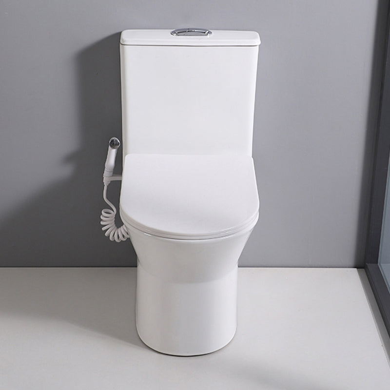 Contemporary Ceramic Flush Toilet Spray Gun Included Urine Toilet for Bathroom Toilet with Sprayer 16" Clearhalo 'Bathroom Remodel & Bathroom Fixtures' 'Home Improvement' 'home_improvement' 'home_improvement_toilets' 'Toilets & Bidets' 'Toilets' 7002034
