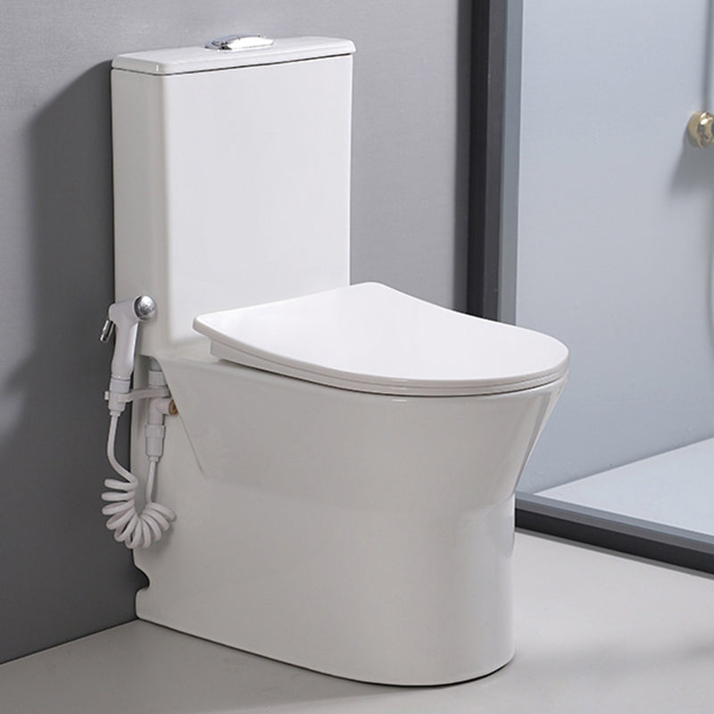 Contemporary Ceramic Flush Toilet Spray Gun Included Urine Toilet for Bathroom Toilet with Sprayer 7" Clearhalo 'Bathroom Remodel & Bathroom Fixtures' 'Home Improvement' 'home_improvement' 'home_improvement_toilets' 'Toilets & Bidets' 'Toilets' 7002035