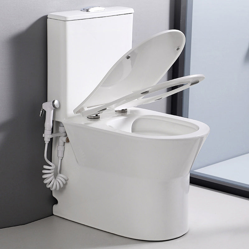 Contemporary Ceramic Flush Toilet Spray Gun Included Urine Toilet for Bathroom Toilet with Sprayer 14" Clearhalo 'Bathroom Remodel & Bathroom Fixtures' 'Home Improvement' 'home_improvement' 'home_improvement_toilets' 'Toilets & Bidets' 'Toilets' 7002036