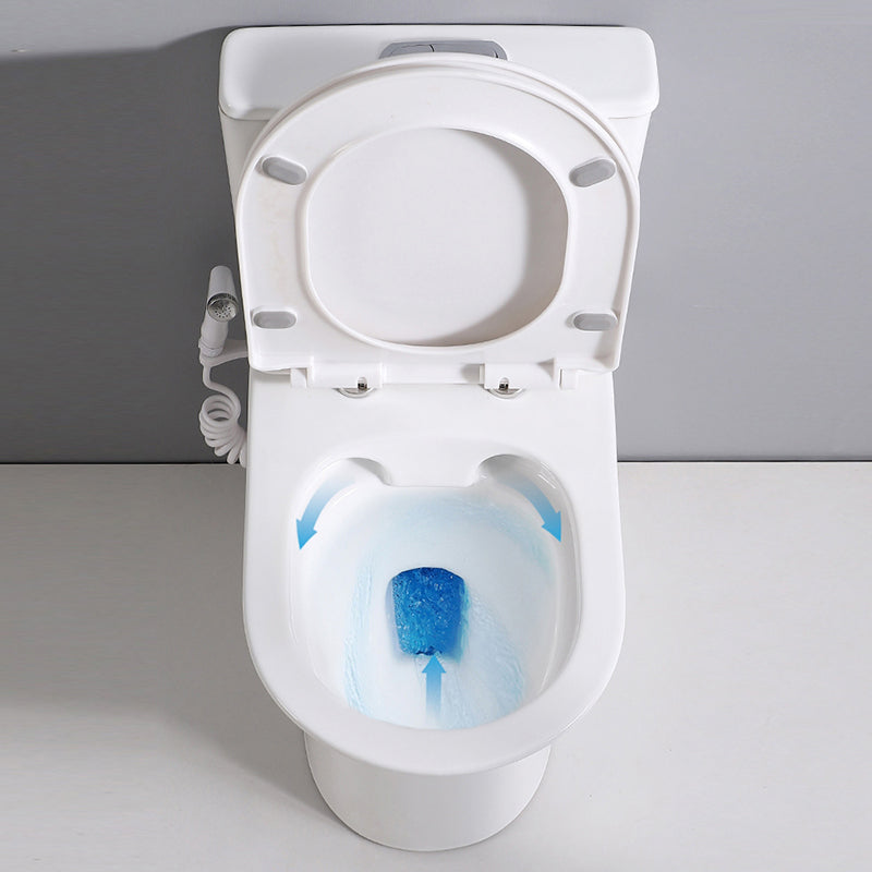 Contemporary Ceramic Flush Toilet Spray Gun Included Urine Toilet for Bathroom Toilet with Sprayer 12" Clearhalo 'Bathroom Remodel & Bathroom Fixtures' 'Home Improvement' 'home_improvement' 'home_improvement_toilets' 'Toilets & Bidets' 'Toilets' 7002037