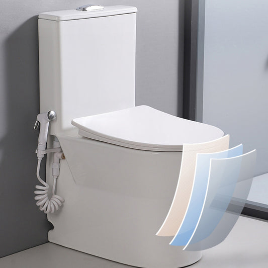 Contemporary Ceramic Flush Toilet Spray Gun Included Urine Toilet for Bathroom Clearhalo 'Bathroom Remodel & Bathroom Fixtures' 'Home Improvement' 'home_improvement' 'home_improvement_toilets' 'Toilets & Bidets' 'Toilets' 7002041