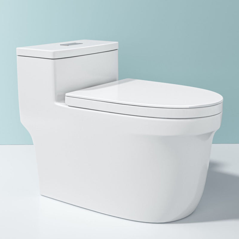 Traditional Ceramic Toilet Floor Mount Urine Toilet with Slow Close Seat for Washroom White 14" Clearhalo 'Bathroom Remodel & Bathroom Fixtures' 'Home Improvement' 'home_improvement' 'home_improvement_toilets' 'Toilets & Bidets' 'Toilets' 7002045