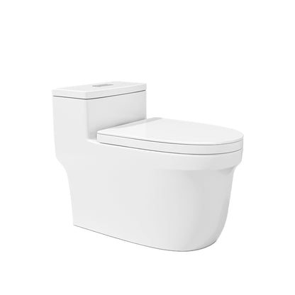 Traditional Ceramic Toilet Floor Mount Urine Toilet with Slow Close Seat for Washroom White 12" Clearhalo 'Bathroom Remodel & Bathroom Fixtures' 'Home Improvement' 'home_improvement' 'home_improvement_toilets' 'Toilets & Bidets' 'Toilets' 7002046