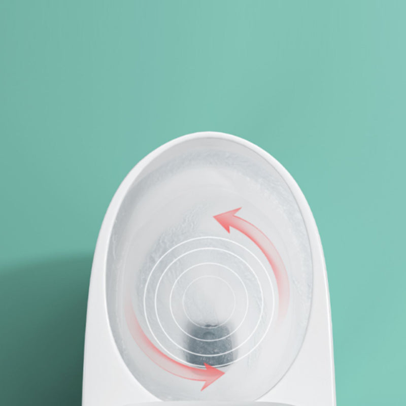 Traditional Ceramic Toilet Floor Mount Urine Toilet with Slow Close Seat for Washroom Clearhalo 'Bathroom Remodel & Bathroom Fixtures' 'Home Improvement' 'home_improvement' 'home_improvement_toilets' 'Toilets & Bidets' 'Toilets' 7002057