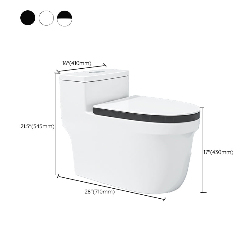 Traditional Ceramic Toilet Floor Mount Urine Toilet with Slow Close Seat for Washroom Clearhalo 'Bathroom Remodel & Bathroom Fixtures' 'Home Improvement' 'home_improvement' 'home_improvement_toilets' 'Toilets & Bidets' 'Toilets' 7002058