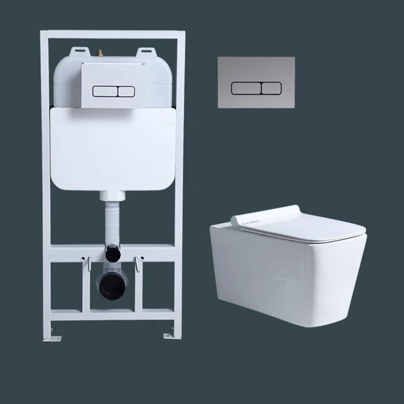 Modern Ceramic Flush Toilet White In-Wall Urine Toilet for Washroom 14"L x 22"W x 15"H Toilet with Tanker Clearhalo 'Bathroom Remodel & Bathroom Fixtures' 'Home Improvement' 'home_improvement' 'home_improvement_toilets' 'Toilets & Bidets' 'Toilets' 7002080