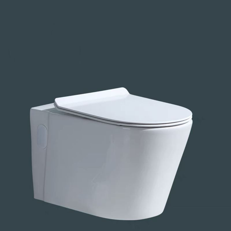 Modern Ceramic Flush Toilet White In-Wall Urine Toilet for Washroom 14"L x 22"W x 14"H Toilet Only Clearhalo 'Bathroom Remodel & Bathroom Fixtures' 'Home Improvement' 'home_improvement' 'home_improvement_toilets' 'Toilets & Bidets' 'Toilets' 7002089