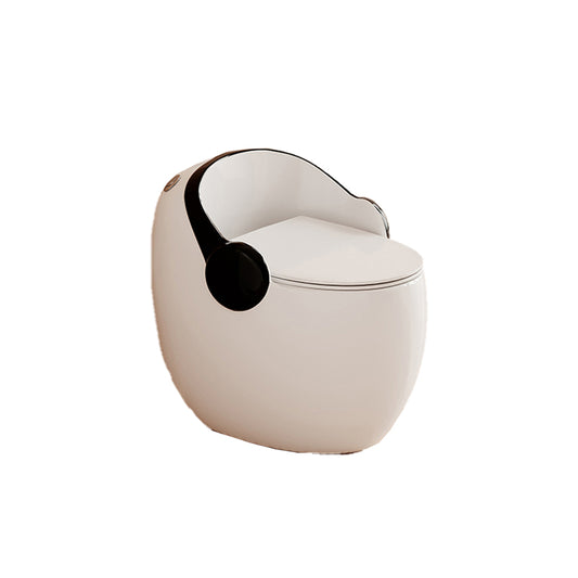 Contemporary Floor Mount Flush Toilet Seat Included Toilet Bowl for Washroom Clearhalo 'Bathroom Remodel & Bathroom Fixtures' 'Home Improvement' 'home_improvement' 'home_improvement_toilets' 'Toilets & Bidets' 'Toilets' 7002133