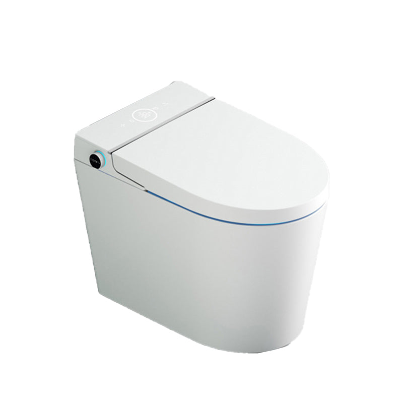 Contemporary White Flush Toilet Heated Seat Included Toilet Bowl for Washroom Clearhalo 'Bathroom Remodel & Bathroom Fixtures' 'Home Improvement' 'home_improvement' 'home_improvement_toilets' 'Toilets & Bidets' 'Toilets' 7002146