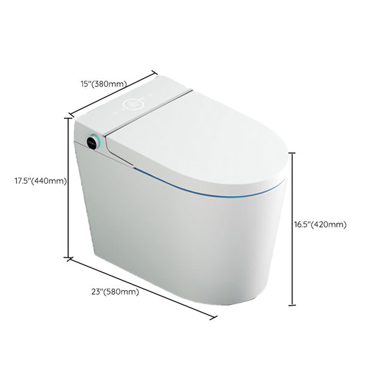 Contemporary White Flush Toilet Heated Seat Included Toilet Bowl for Washroom Clearhalo 'Bathroom Remodel & Bathroom Fixtures' 'Home Improvement' 'home_improvement' 'home_improvement_toilets' 'Toilets & Bidets' 'Toilets' 7002153