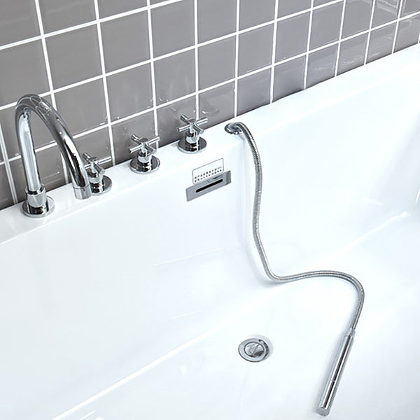 Modern Acrylic Rectangular Bath Soaking White BathTub with Overflow Trim Clearhalo 'Bathroom Remodel & Bathroom Fixtures' 'Bathtubs' 'Home Improvement' 'home_improvement' 'home_improvement_bathtubs' 'Showers & Bathtubs' 7003409