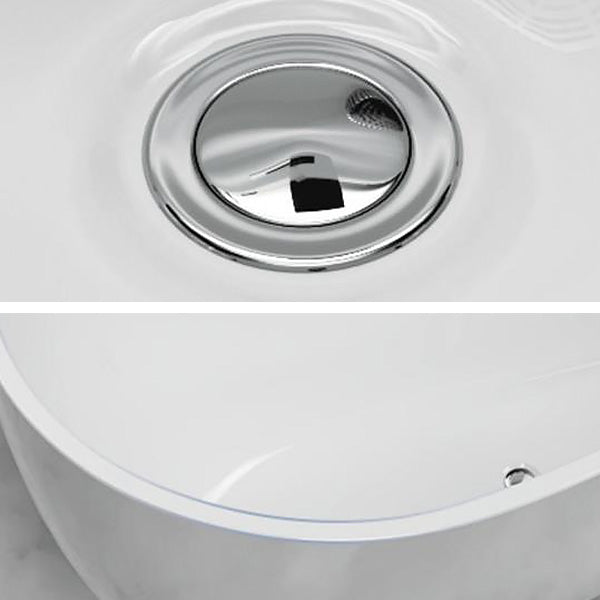 White Bathtub Freestanding Acrylic Soaking Oval Modern Center Bath Clearhalo 'Bathroom Remodel & Bathroom Fixtures' 'Bathtubs' 'Home Improvement' 'home_improvement' 'home_improvement_bathtubs' 'Showers & Bathtubs' 7003426