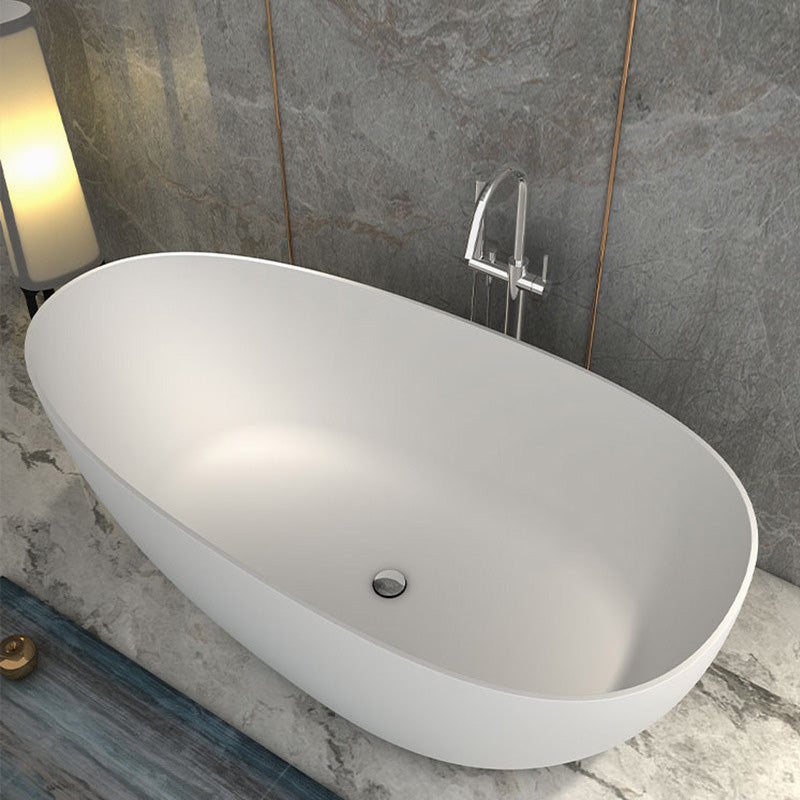 Freestanding Soaking Bathtub Antique Finish Oval Modern Bath Thin (0-0.25") Clearhalo 'Bathroom Remodel & Bathroom Fixtures' 'Bathtubs' 'Home Improvement' 'home_improvement' 'home_improvement_bathtubs' 'Showers & Bathtubs' 7003523
