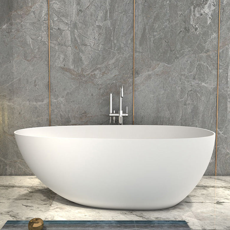Freestanding Soaking Bathtub Antique Finish Oval Modern Bath Clearhalo 'Bathroom Remodel & Bathroom Fixtures' 'Bathtubs' 'Home Improvement' 'home_improvement' 'home_improvement_bathtubs' 'Showers & Bathtubs' 7003525