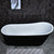 Modern Acrylic Freestanding Bathtub Soaking Single Slipper Tub in White Black Tub Clearhalo 'Bathroom Remodel & Bathroom Fixtures' 'Bathtubs' 'Home Improvement' 'home_improvement' 'home_improvement_bathtubs' 'Showers & Bathtubs' 7003545