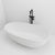 Modern Stone Oval Bath Freestanding Soaking Bathtub in White Matte White Thin (0-0.25") Clearhalo 'Bathroom Remodel & Bathroom Fixtures' 'Bathtubs' 'Home Improvement' 'home_improvement' 'home_improvement_bathtubs' 'Showers & Bathtubs' 7003586