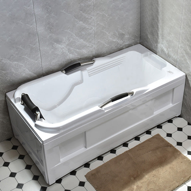 Acrylic Rectangular Freestanding Bath Soaking 29.53-inch Tall Bathtub in White Right Tub Clearhalo 'Bathroom Remodel & Bathroom Fixtures' 'Bathtubs' 'Home Improvement' 'home_improvement' 'home_improvement_bathtubs' 'Showers & Bathtubs' 7003661