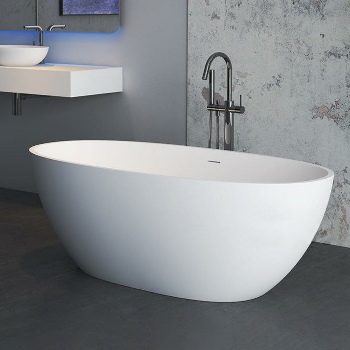 Modern Stone Bath Tub Freestanding Soaking Bathtub , 22.05-inch Tall Clearhalo 'Bathroom Remodel & Bathroom Fixtures' 'Bathtubs' 'Home Improvement' 'home_improvement' 'home_improvement_bathtubs' 'Showers & Bathtubs' 7003724