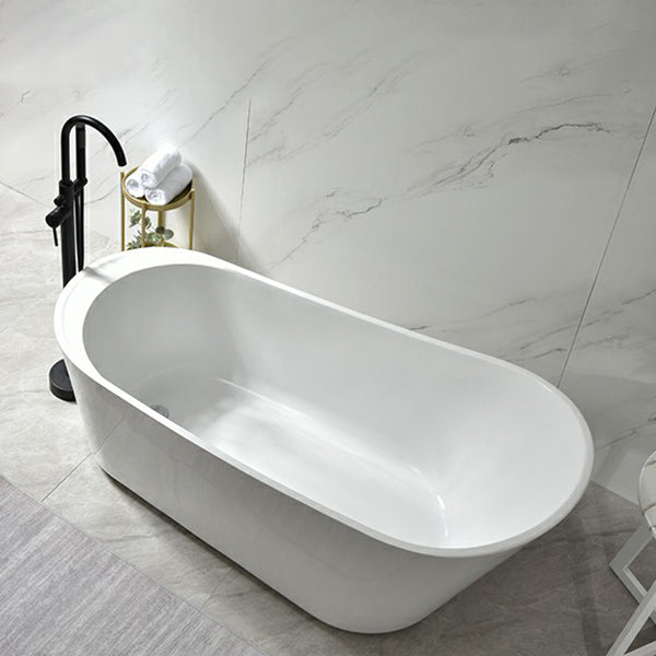 Freestanding Soaking Bathtub Antique Finish Oval Modern Bath Tub Clearhalo 'Bathroom Remodel & Bathroom Fixtures' 'Bathtubs' 'Home Improvement' 'home_improvement' 'home_improvement_bathtubs' 'Showers & Bathtubs' 7003765