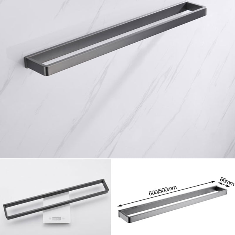 Gray 5-Piece Modern Bathroom Accessory Set in Stainless Steel Clearhalo 'Bathroom Hardware Sets' 'Bathroom Hardware' 'Bathroom Remodel & Bathroom Fixtures' 'bathroom_hardware_sets' 'Home Improvement' 'home_improvement' 'home_improvement_bathroom_hardware_sets' 7003834