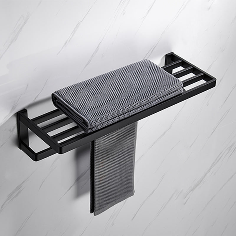 Matte Black 5-Piece Modern Bathroom Accessory as Individual or as a Set with Towel Bar Clearhalo 'Bathroom Hardware Sets' 'Bathroom Hardware' 'Bathroom Remodel & Bathroom Fixtures' 'bathroom_hardware_sets' 'Home Improvement' 'home_improvement' 'home_improvement_bathroom_hardware_sets' 7003856