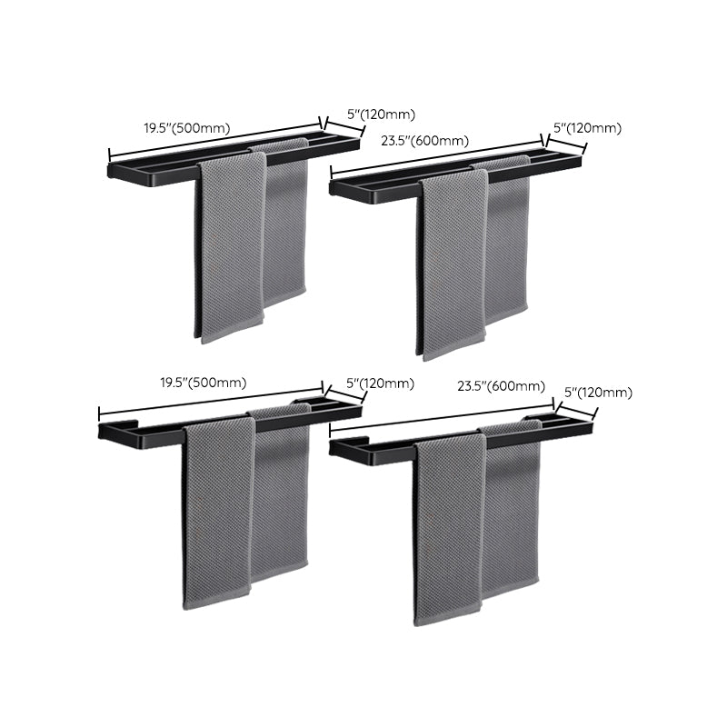 Matte Black 5-Piece Modern Bathroom Accessory as Individual or as a Set with Towel Bar Clearhalo 'Bathroom Hardware Sets' 'Bathroom Hardware' 'Bathroom Remodel & Bathroom Fixtures' 'bathroom_hardware_sets' 'Home Improvement' 'home_improvement' 'home_improvement_bathroom_hardware_sets' 7003880