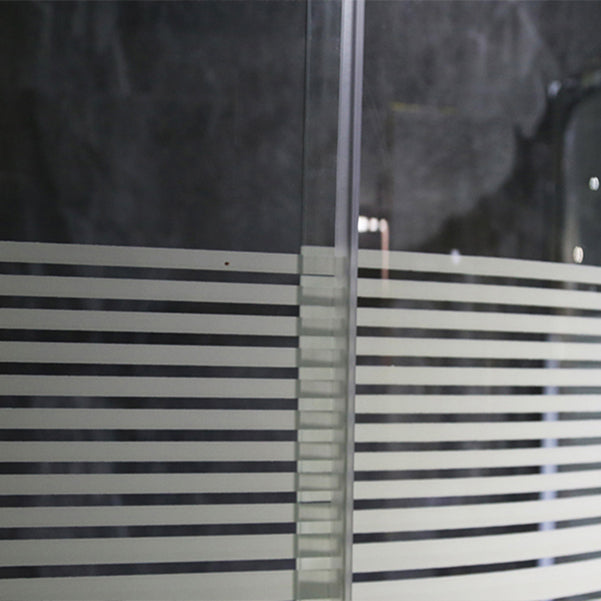 Full Frame Arc Sector Tempered Glass Shower Room Partition Screen Clearhalo 'Bathroom Remodel & Bathroom Fixtures' 'Home Improvement' 'home_improvement' 'home_improvement_shower_tub_doors' 'Shower and Tub Doors' 'shower_tub_doors' 'Showers & Bathtubs' 7007303