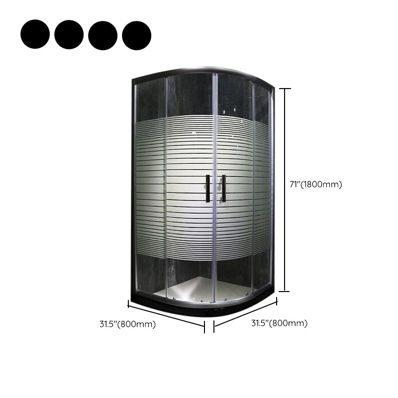 Full Frame Arc Sector Tempered Glass Shower Room Partition Screen Clearhalo 'Bathroom Remodel & Bathroom Fixtures' 'Home Improvement' 'home_improvement' 'home_improvement_shower_tub_doors' 'Shower and Tub Doors' 'shower_tub_doors' 'Showers & Bathtubs' 7007308