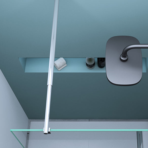 Single Fixed Transparent Fixed Glass Panel Frameless Fixed Glass Panel Clearhalo 'Bathroom Remodel & Bathroom Fixtures' 'Home Improvement' 'home_improvement' 'home_improvement_shower_tub_doors' 'Shower and Tub Doors' 'shower_tub_doors' 'Showers & Bathtubs' 7007313