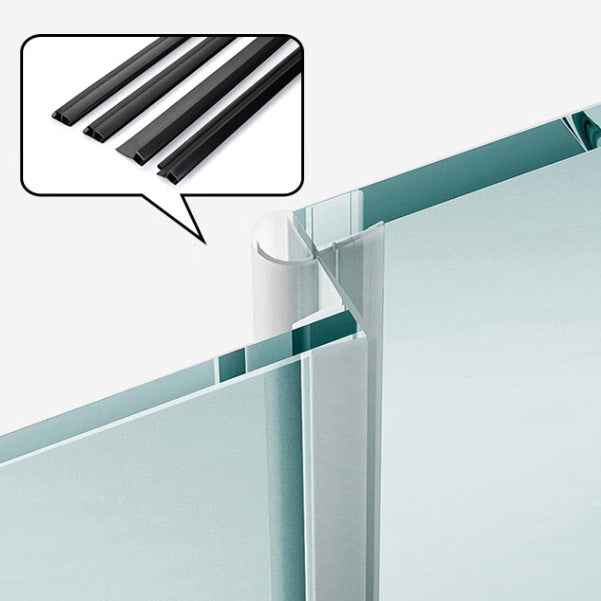 One-shaped Sliding Shower Doors Transparent Tempered Glass Shower Door Clearhalo 'Bathroom Remodel & Bathroom Fixtures' 'Home Improvement' 'home_improvement' 'home_improvement_shower_tub_doors' 'Shower and Tub Doors' 'shower_tub_doors' 'Showers & Bathtubs' 7007362