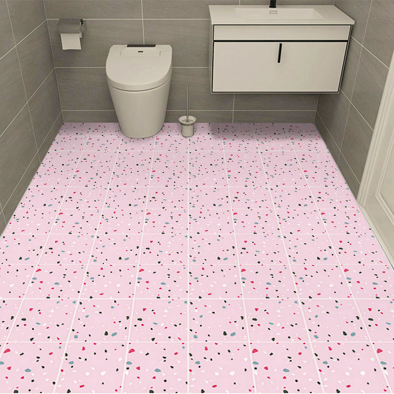 Modern PVC Flooring Self Adhesive Geometric Printed Low Gloss Vinyl Floor Planks Pink Clearhalo 'Flooring 'Home Improvement' 'home_improvement' 'home_improvement_vinyl_flooring' 'Vinyl Flooring' 'vinyl_flooring' Walls and Ceiling' 7010547