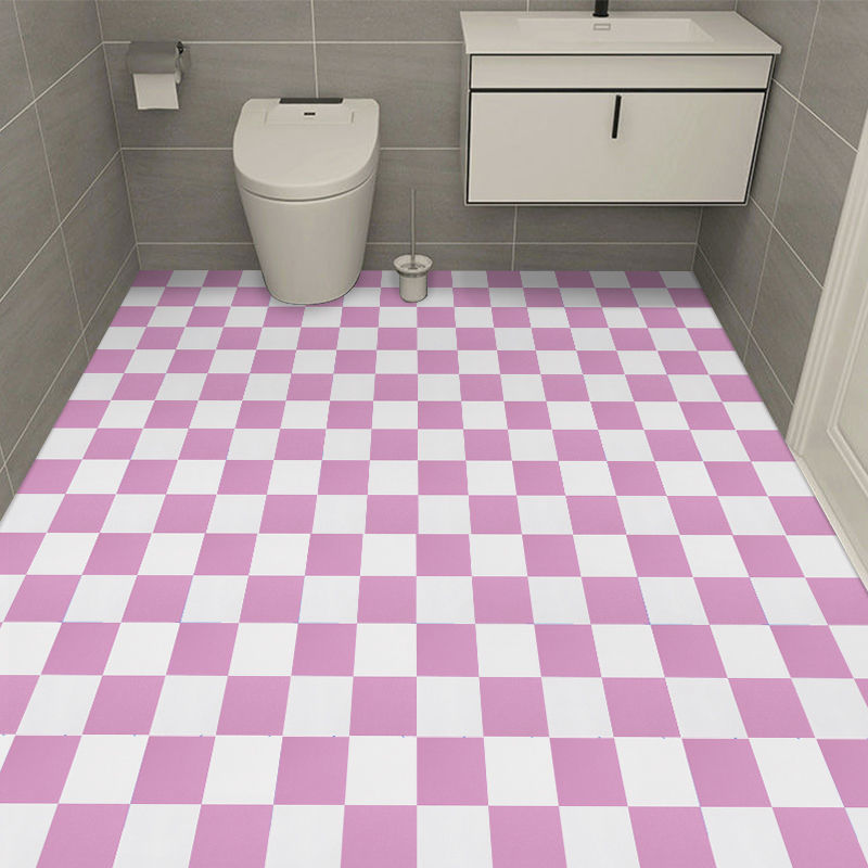 Modern PVC Flooring Self Adhesive Geometric Printed Low Gloss Vinyl Floor Planks Purple Pink Clearhalo 'Flooring 'Home Improvement' 'home_improvement' 'home_improvement_vinyl_flooring' 'Vinyl Flooring' 'vinyl_flooring' Walls and Ceiling' 7010556