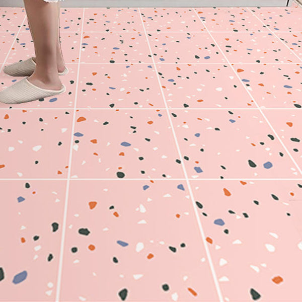 Modern Vinyl Flooring Geometric Pattern Self Adhesive PVC Flooring Pink Clearhalo 'Flooring 'Home Improvement' 'home_improvement' 'home_improvement_vinyl_flooring' 'Vinyl Flooring' 'vinyl_flooring' Walls and Ceiling' 7010595