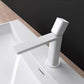 Modern Knob Handle Sink Faucet White Brass Bathroom Sink Faucet Clearhalo 'Bathroom Remodel & Bathroom Fixtures' 'Bathroom Sink Faucets' 'Bathroom Sinks & Faucet Components' 'bathroom_sink_faucets' 'Home Improvement' 'home_improvement' 'home_improvement_bathroom_sink_faucets' 7010630