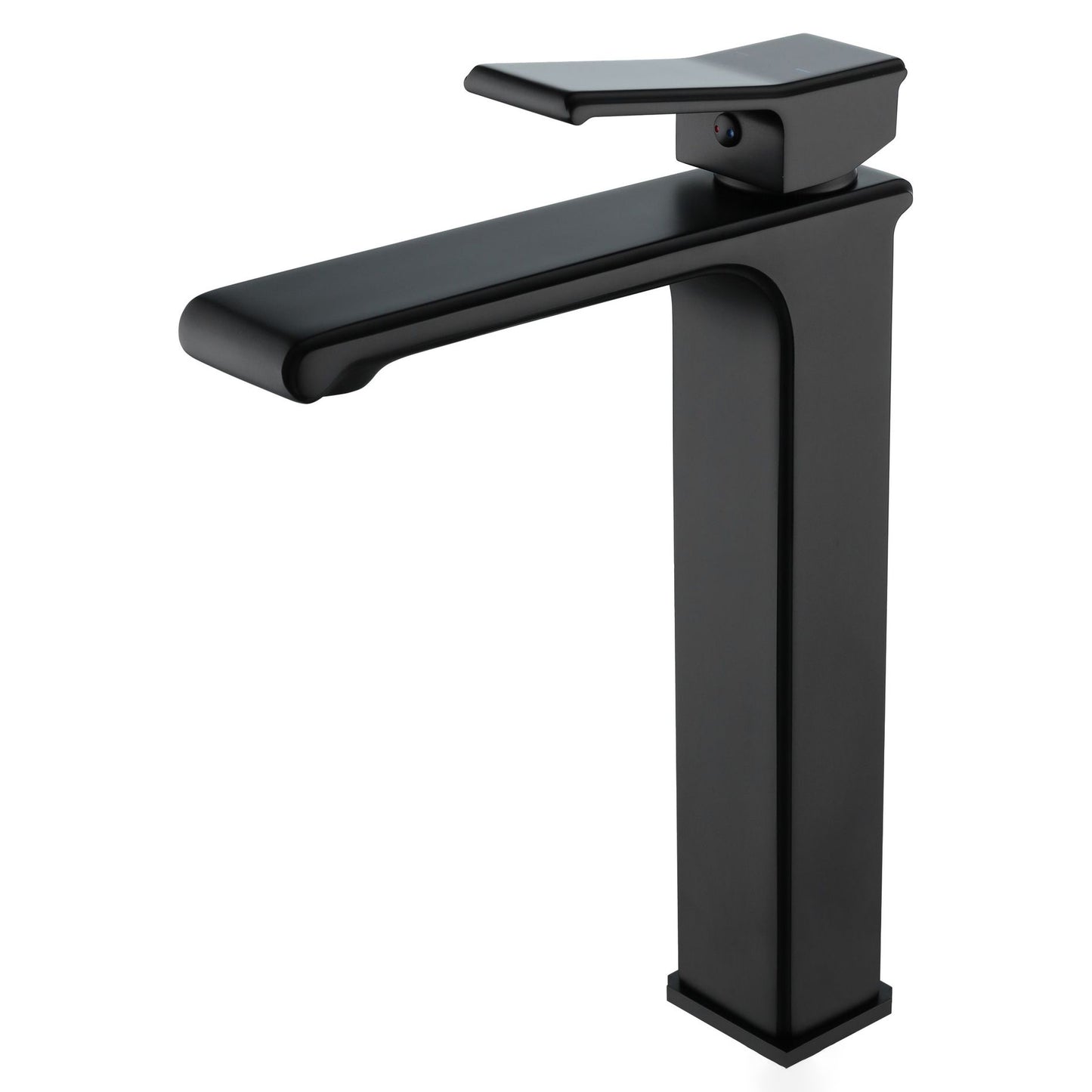 Modern Lever Handles Sink Faucet Chrome Square Bathroom Sink Faucet Black Tall Clearhalo 'Bathroom Remodel & Bathroom Fixtures' 'Bathroom Sink Faucets' 'Bathroom Sinks & Faucet Components' 'bathroom_sink_faucets' 'Home Improvement' 'home_improvement' 'home_improvement_bathroom_sink_faucets' 7010671