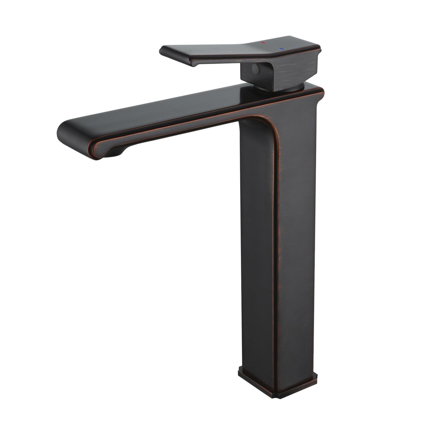 Modern Lever Handles Sink Faucet Chrome Square Bathroom Sink Faucet Bronze Tall Clearhalo 'Bathroom Remodel & Bathroom Fixtures' 'Bathroom Sink Faucets' 'Bathroom Sinks & Faucet Components' 'bathroom_sink_faucets' 'Home Improvement' 'home_improvement' 'home_improvement_bathroom_sink_faucets' 7010677