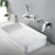 Modern Wall Mounted Bathroom Faucet Waterfall Spout Vessel Sink Faucet Silver Clearhalo 'Bathroom Remodel & Bathroom Fixtures' 'Bathroom Sink Faucets' 'Bathroom Sinks & Faucet Components' 'bathroom_sink_faucets' 'Home Improvement' 'home_improvement' 'home_improvement_bathroom_sink_faucets' 7010683