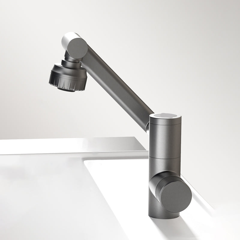 Adjustable Basin Lavatory Faucet Knob Handle Modern Bathroom Faucet Clearhalo 'Bathroom Remodel & Bathroom Fixtures' 'Bathroom Sink Faucets' 'Bathroom Sinks & Faucet Components' 'bathroom_sink_faucets' 'Home Improvement' 'home_improvement' 'home_improvement_bathroom_sink_faucets' 7010704