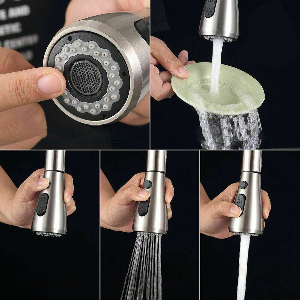 Kitchen Sink Faucet Swivel Spout with Pull Down Sprayer (Not Included Deck Plate) Clearhalo 'Home Improvement' 'home_improvement' 'home_improvement_kitchen_faucets' 'Kitchen Faucets' 'Kitchen Remodel & Kitchen Fixtures' 'Kitchen Sinks & Faucet Components' 'kitchen_faucets' 7010776