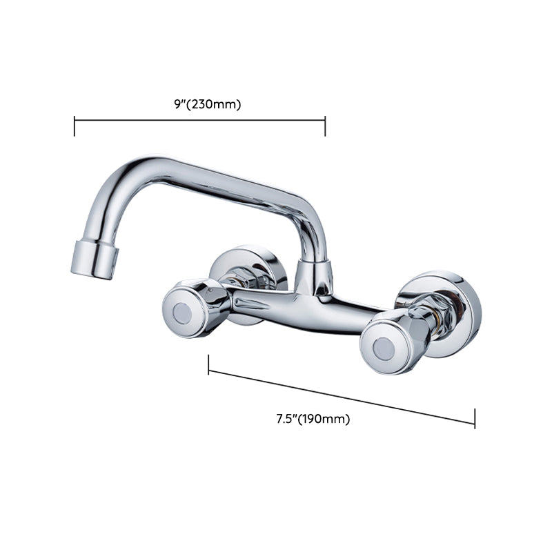 Pre-Rinse High-Arc Kitchen Faucet Double Handle Bridge Kitchen Faucet Clearhalo 'Home Improvement' 'home_improvement' 'home_improvement_kitchen_faucets' 'Kitchen Faucets' 'Kitchen Remodel & Kitchen Fixtures' 'Kitchen Sinks & Faucet Components' 'kitchen_faucets' 7010840