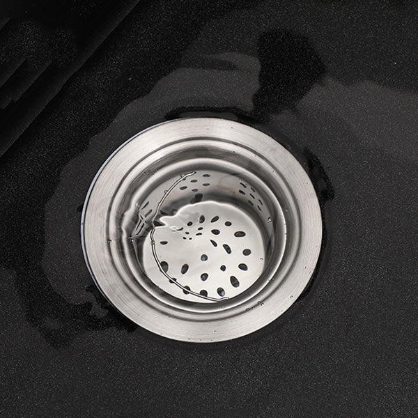 Quartz Kitchen Sink Rectangular Single Bowl Kitchen Sink with Drain Assembly Clearhalo 'Home Improvement' 'home_improvement' 'home_improvement_kitchen_sinks' 'Kitchen Remodel & Kitchen Fixtures' 'Kitchen Sinks & Faucet Components' 'Kitchen Sinks' 'kitchen_sinks' 7010918