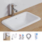 Traditional Square Wash Stand Ceramic Metal Undermount Bathroom Sink 22"L x 16"W x 8"H Sink with Faucet Clearhalo 'Bathroom Remodel & Bathroom Fixtures' 'Bathroom Sinks & Faucet Components' 'Bathroom Sinks' 'bathroom_sink' 'Home Improvement' 'home_improvement' 'home_improvement_bathroom_sink' 7010995