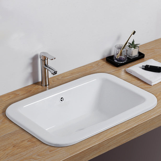 Traditional Square Wash Stand Ceramic Metal Undermount Bathroom Sink Clearhalo 'Bathroom Remodel & Bathroom Fixtures' 'Bathroom Sinks & Faucet Components' 'Bathroom Sinks' 'bathroom_sink' 'Home Improvement' 'home_improvement' 'home_improvement_bathroom_sink' 7011010