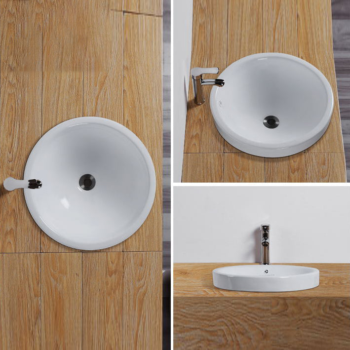 Contemporary Oval Wash Stand Ceramic Metal Undermount Bathroom Sink Clearhalo 'Bathroom Remodel & Bathroom Fixtures' 'Bathroom Sinks & Faucet Components' 'Bathroom Sinks' 'bathroom_sink' 'Home Improvement' 'home_improvement' 'home_improvement_bathroom_sink' 7011031
