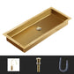 Modern Style Bathroom Sink Rectangular Metal Bathroom Sink with Faucet Gold Sink with Faucet Drip Faucet Clearhalo 'Bathroom Remodel & Bathroom Fixtures' 'Bathroom Sinks & Faucet Components' 'Bathroom Sinks' 'bathroom_sink' 'Home Improvement' 'home_improvement' 'home_improvement_bathroom_sink' 7011132